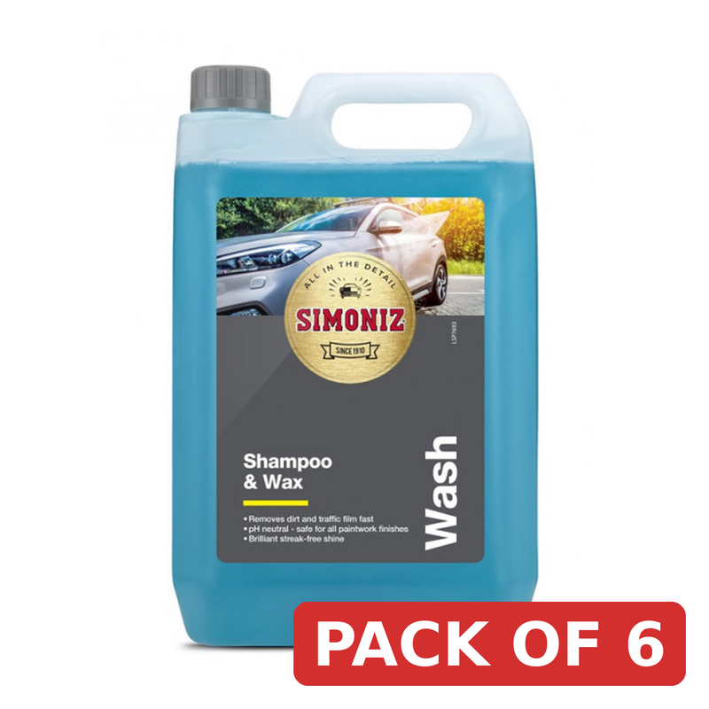 Simoniz Shampoo & Wax - 5 Litre PH Neutral Car Care