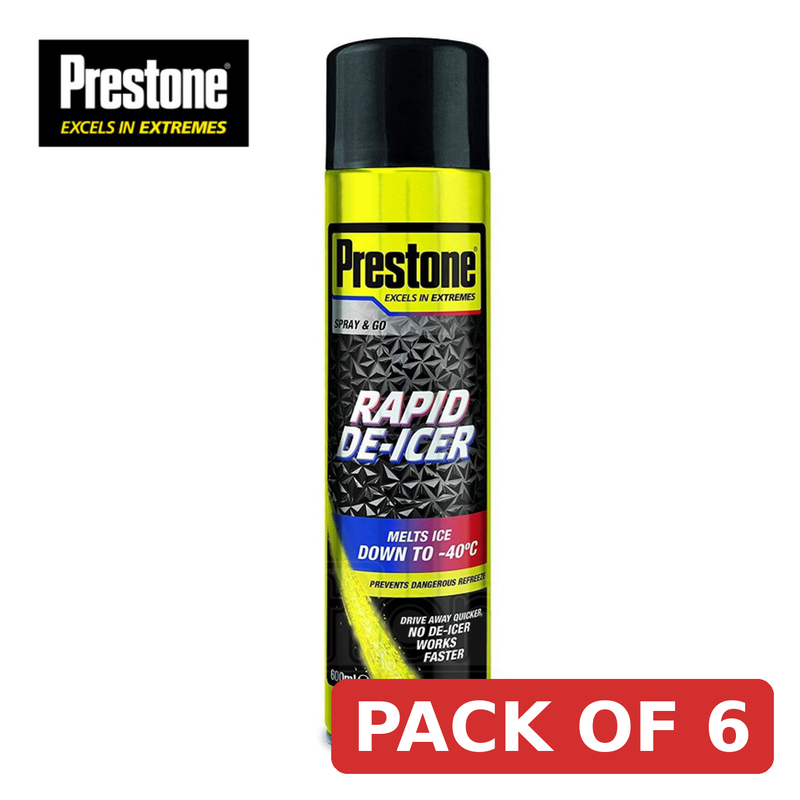 Prestone Car Rapid De-Icer 600ml - Fast Melting Windscreen Spray