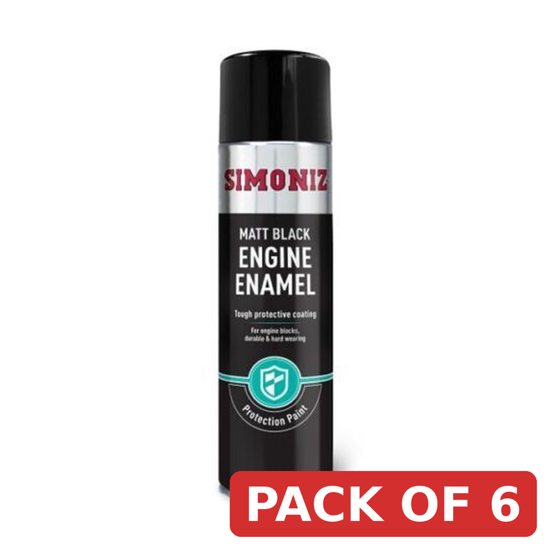 Simoniz Engine Enamel Spray Paint 500ml Matt Black