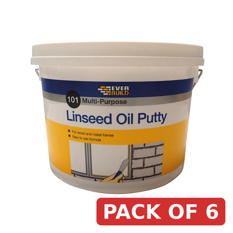 Everbuild Sika 101 Multi-Purpose Linseed Oil Putty Natural 5kg - 480212