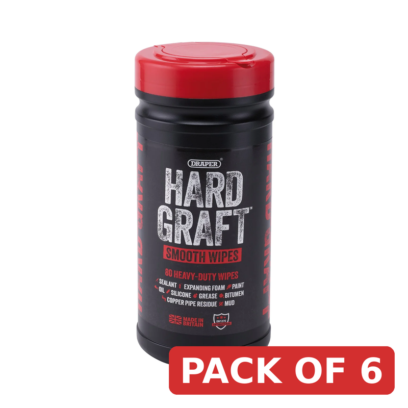 Hard Graft Smooth Wipes - Multipurpose Tub of 80
