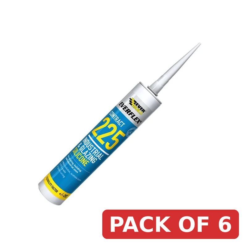 Everbuild Sika Everflex® 225 Industrial & Glazing Silicone White 295ml