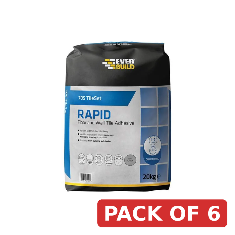 Everbuild Sika 705 Rapid Set Tile Mortar 20kg - 486663 kit