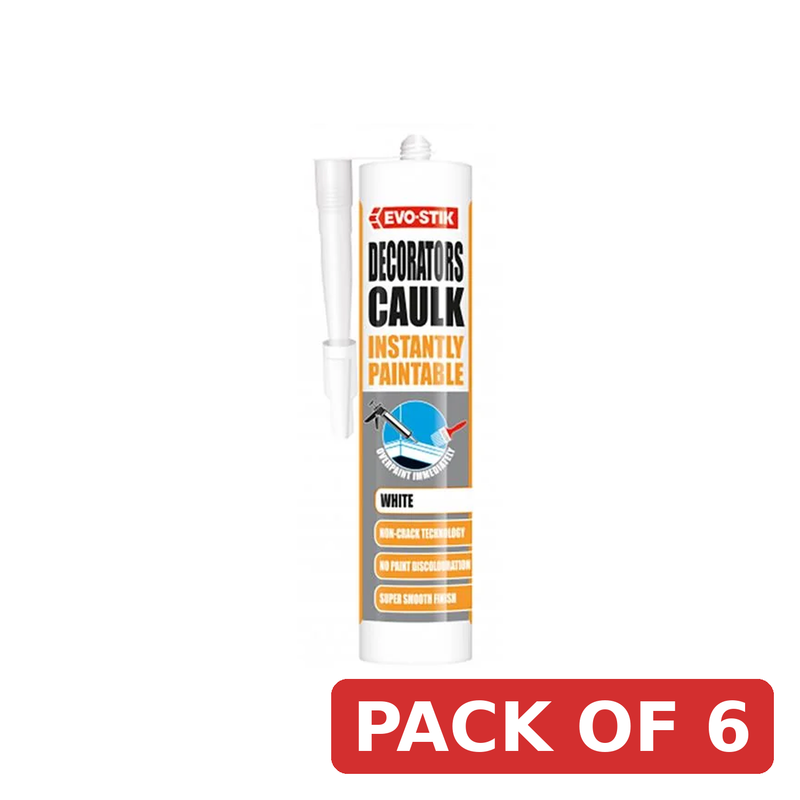 Evo-Stik Decorators Caulk Instantly Paintable White 310ml - 30610007