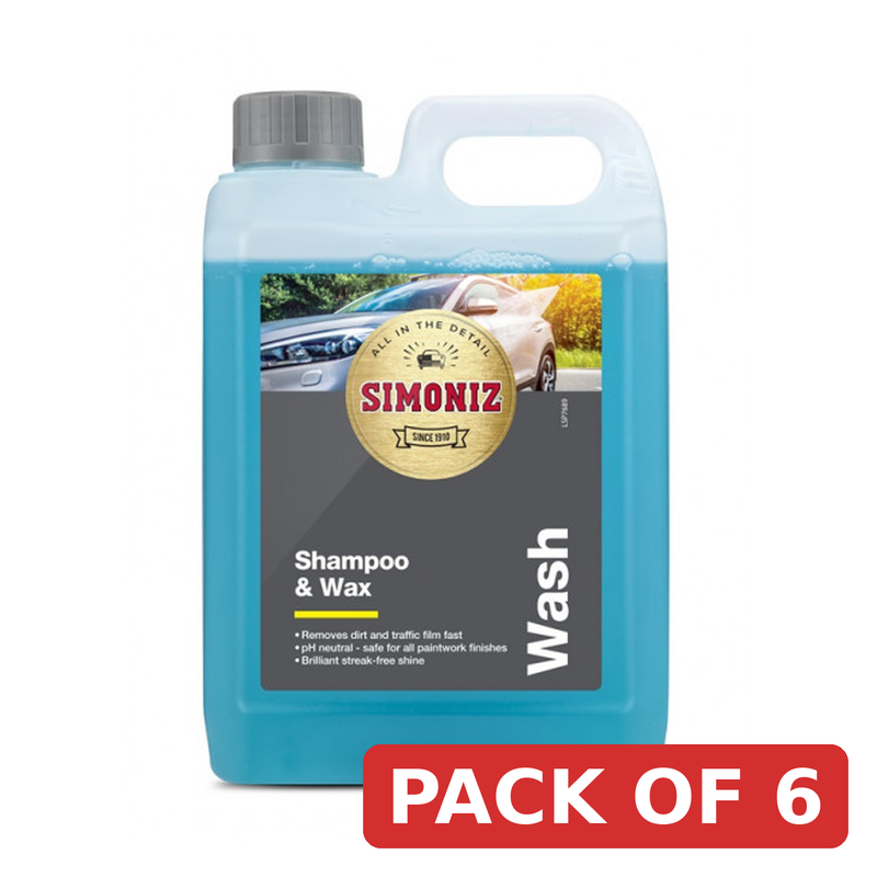 Simoniz Shampoo & Wax - 2 Litre PH Neutral Formula