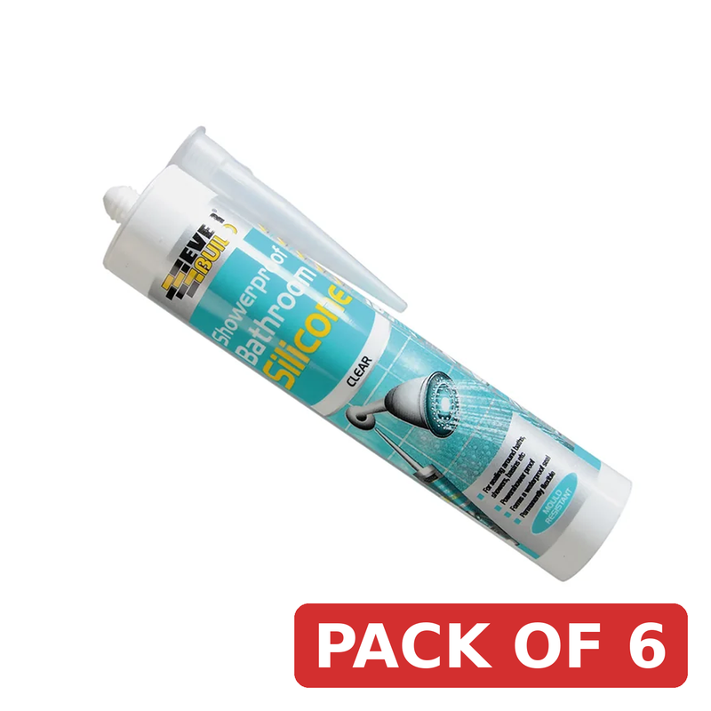 Everbuild Sika Showerproof Bathroom Silicone Clear C3 - 467062