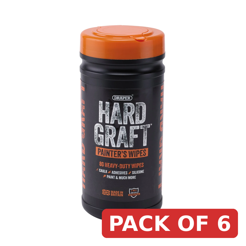 Hard Graft Painters Wipes Tub of 80 - Multi-Quantity Options