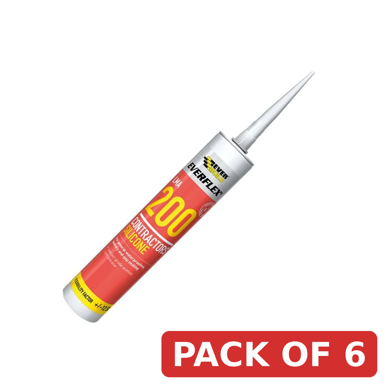 Everbuild Sika Everflex® LMA 200 Contractor's Silicone 295ml White - 468667