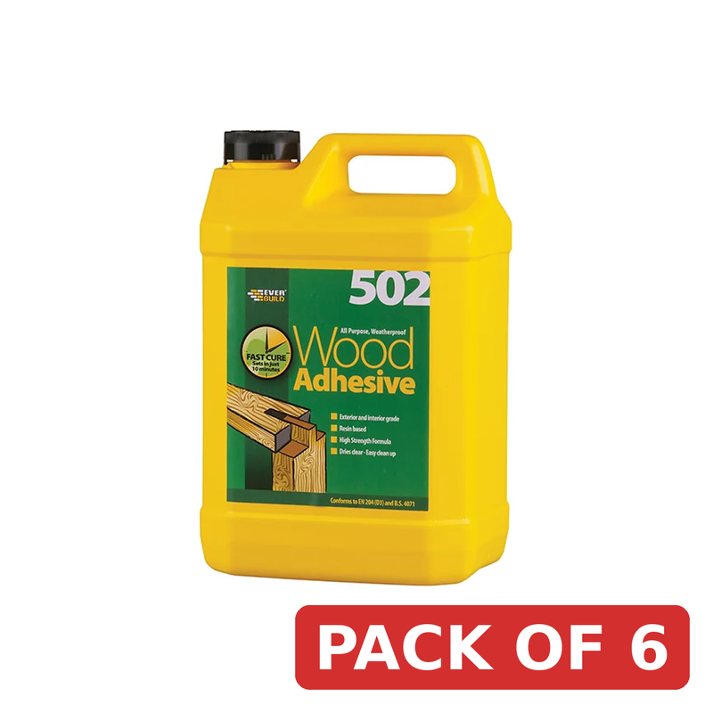 Everbuild Sika 502 All Purpose Weatherproof Wood Adhesive 5 litre - 488859