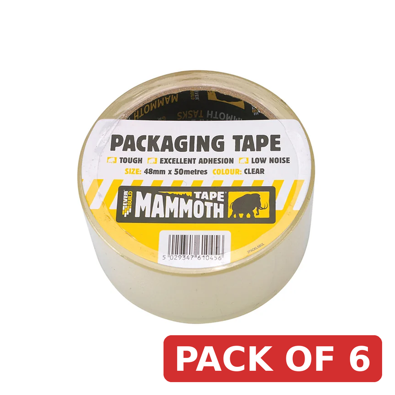 Everbuild Sika Labelled Packing Tape Clear 48mm x 50m - 488641