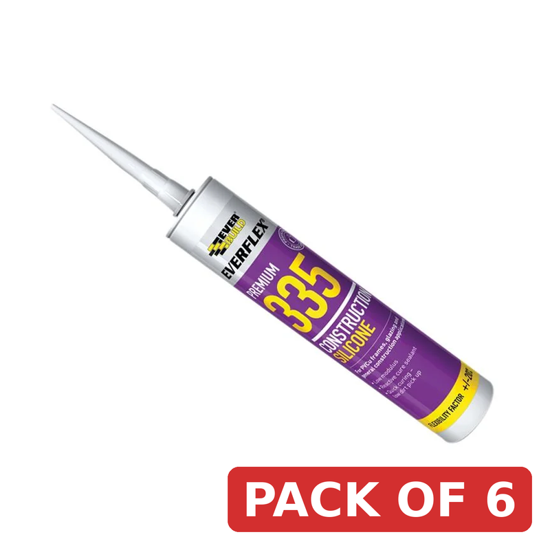 Everbuild Sika Everflex® 335 Construction Silicone Grey 295ml - 880075