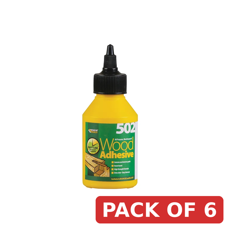 Everbuild Sika 502 All Purpose Waterproof Wood Adhesive 125ml - 483366