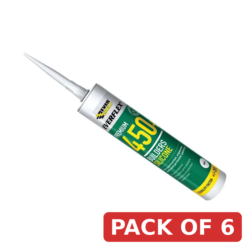 Everbuild Sika Everflex® 450 Builders Silicone Sealant Translucent 300ml