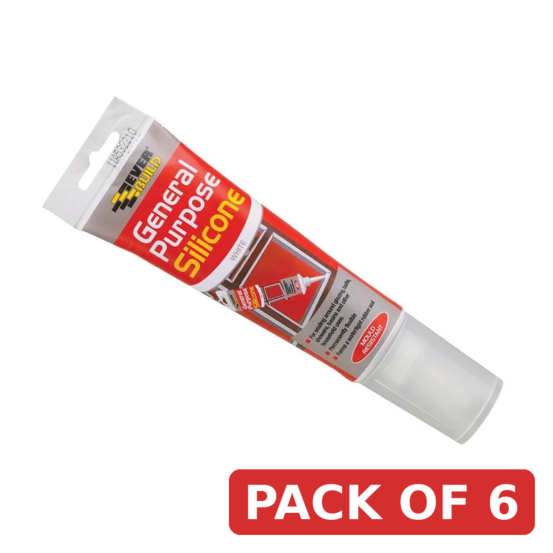 Everbuild Sika Easi-squeeze General Purpose Silicone Clear 80ml - 483130