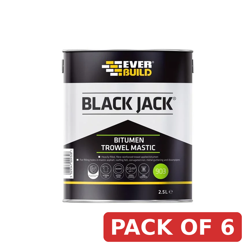 Everbuild Sika Black Jack® 903 Bitumen Trowel Mastic 2.5 litre - 852673