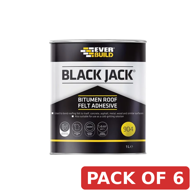 Everbuild Sika Black Jack® 904 Bitumen Roof Felt Adhesive 1 litre - 852650
