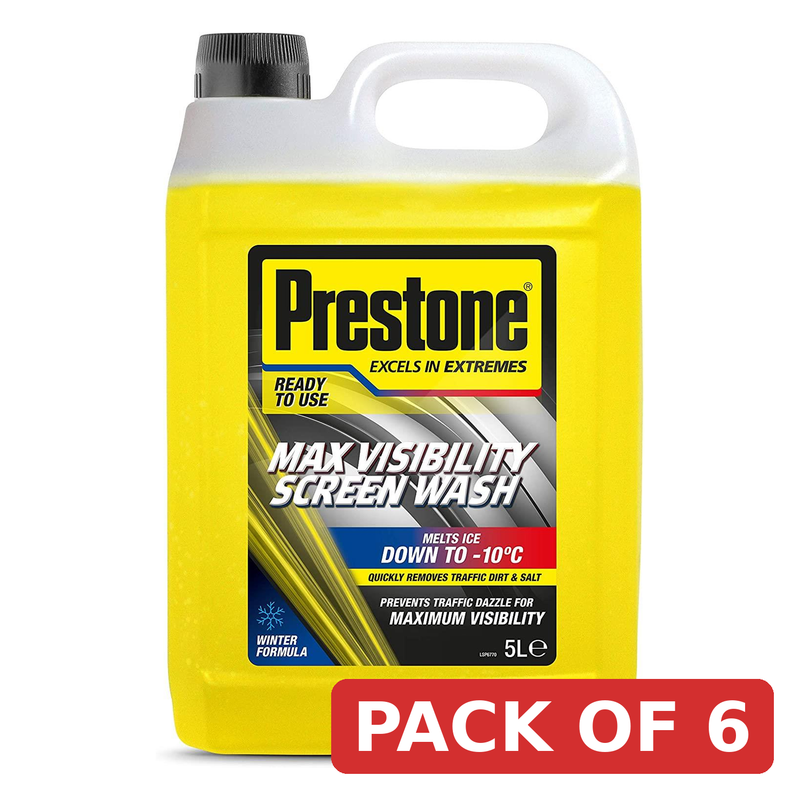 Prestone Windscreen Wash 5 Litre Max Visibility Winter Ready