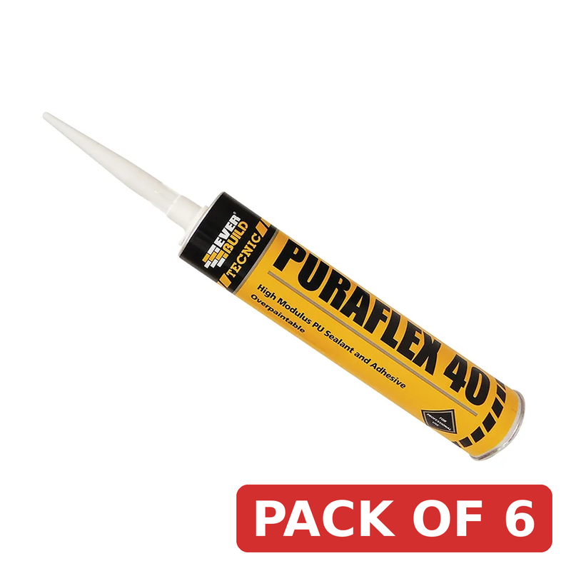 Everbuild Sika Industrial Puraflex 40 Sealant Black 300ml - 464963