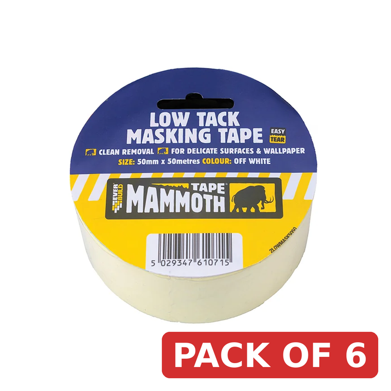 Everbuild Sika Low Tack Masking Tape 25mm x 25m
