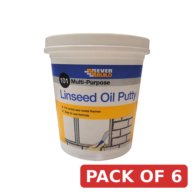 Everbuild Sika 101 Multi-Purpose Linseed Oil Putty Natural 2kg - 480211