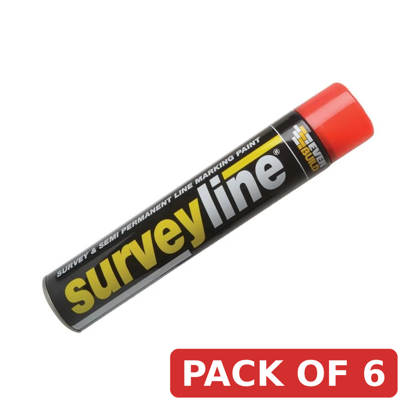 Everbuild Sika Survey Line® Marker Spray Red 700ml - 490213