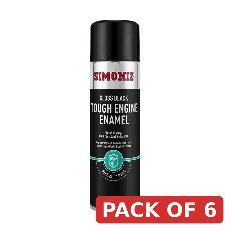 Simoniz Gloss Black Tough Car Spray Paint 500ml