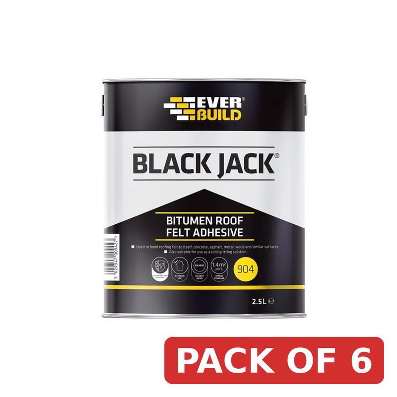 Everbuild Sika Black Jack® 904 Bitumen Roof Felt Adhesive 2.5 litre - 852651