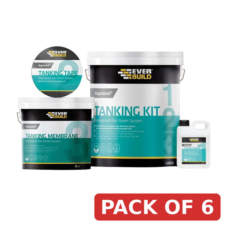 Everbuild Sika Aquaseal Wet Room System Kit 7.5m² - 487861 set
