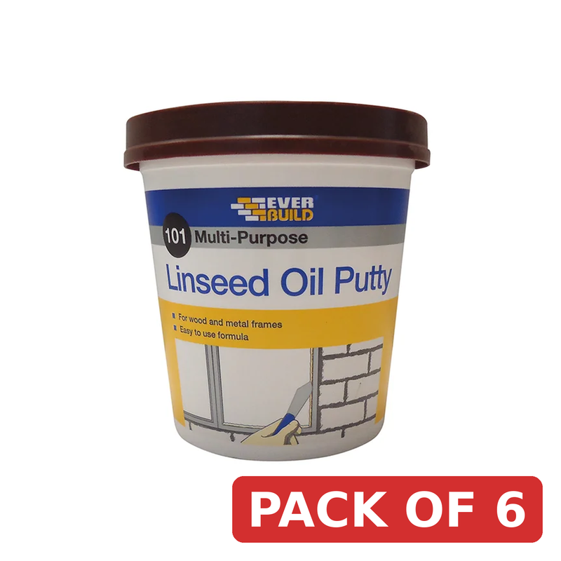 Everbuild Sika 101 Multi-Purpose Linseed Oil Putty Brown 1kg - 489027