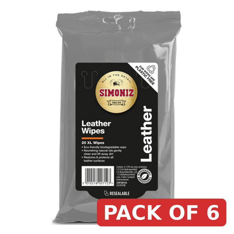 Simoniz Leather Wipes - Pack of 20