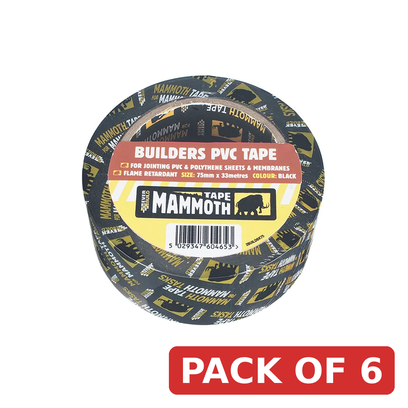 Everbuild Sika Builder's PVC Tape 50mm x 33m Black