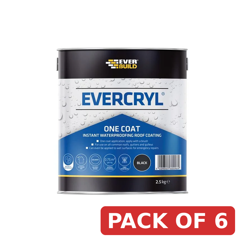 Everbuild Sika Evercryl® One Coat Black 2.5kg - 851572