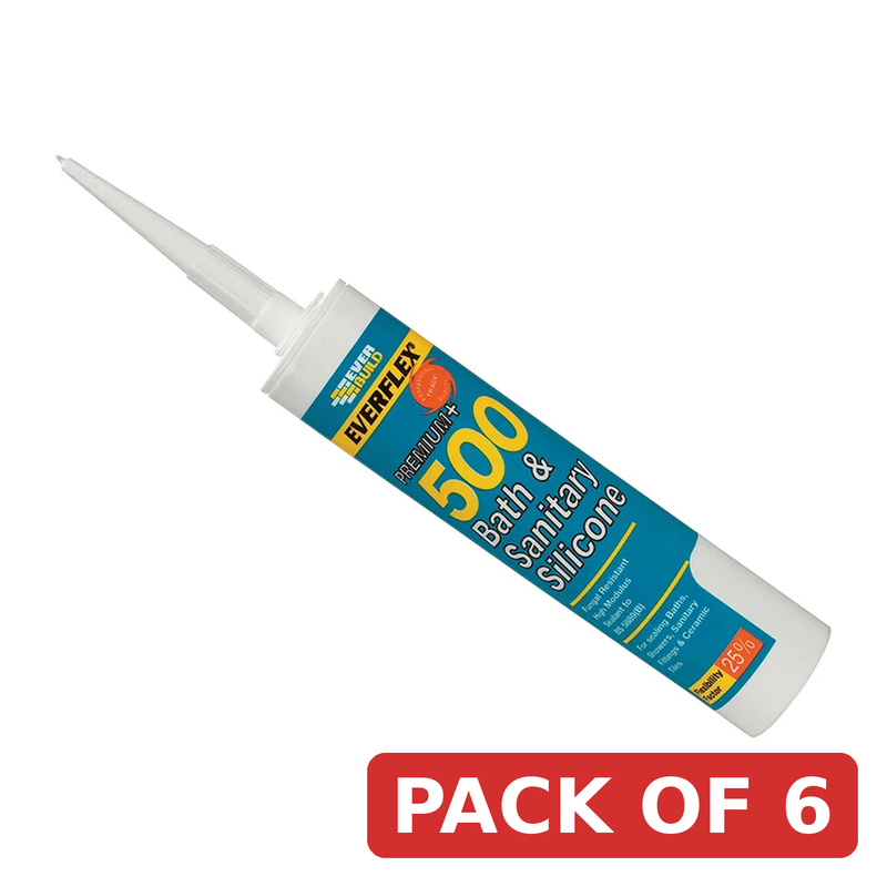 Everbuild Sika 500 Bath & Sanitary Silicone Sealant Sandstone 290ml