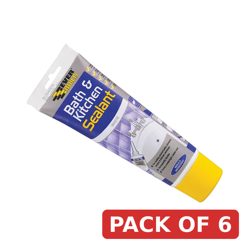 Everbuild Sika Bath & Kitchen Seal White Easi Squeeze 200ml - 484863