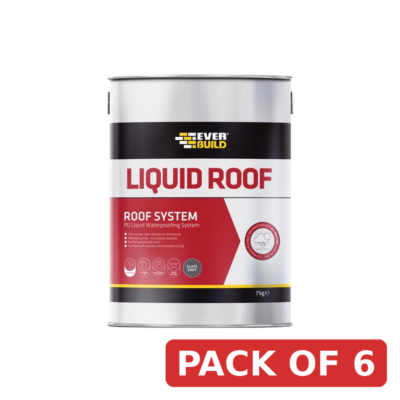 Everbuild Sika Aquaseal Liquid Roof Slate Grey 7kg - 511382