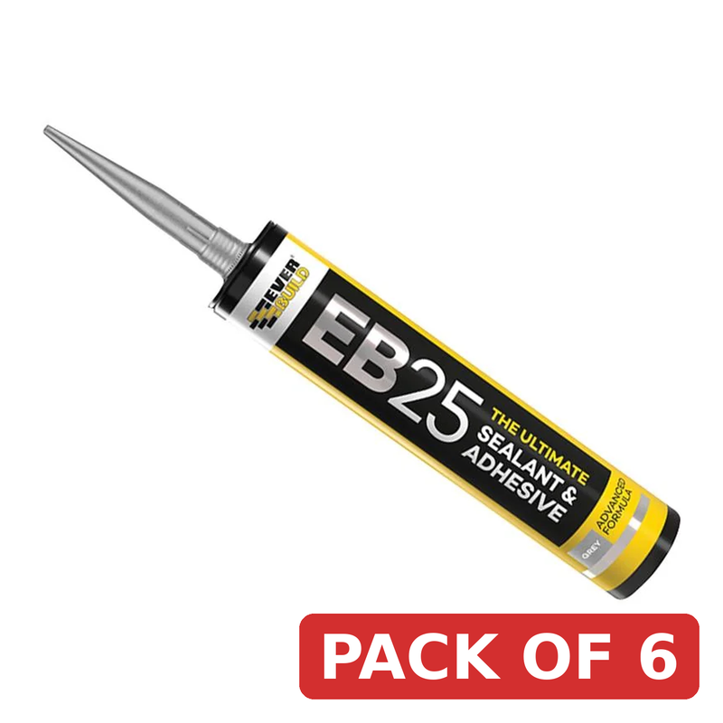 Everbuild Sika EB25 Hybrid Sealant Adhesive Grey 300ml - 605670