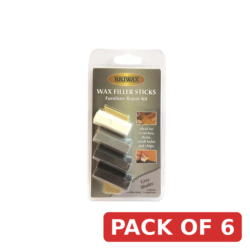 Briwax Wax Filler Sticks Grey Shades (Pack 4) - BWSWSGRY