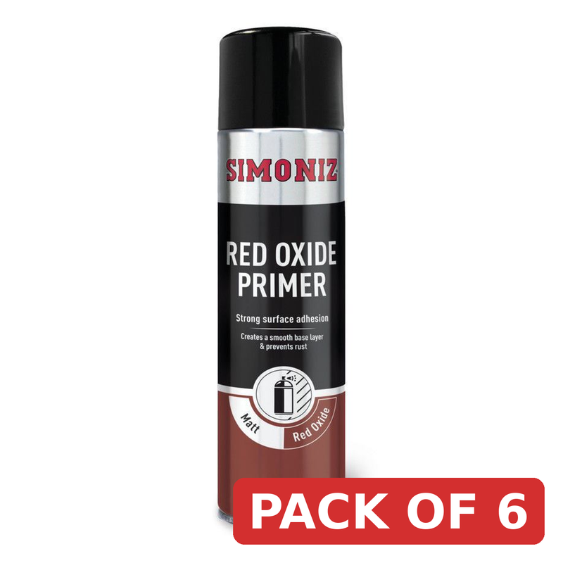 Simoniz Red Oxide Primer Spray Paint 500ml SIMP13D
