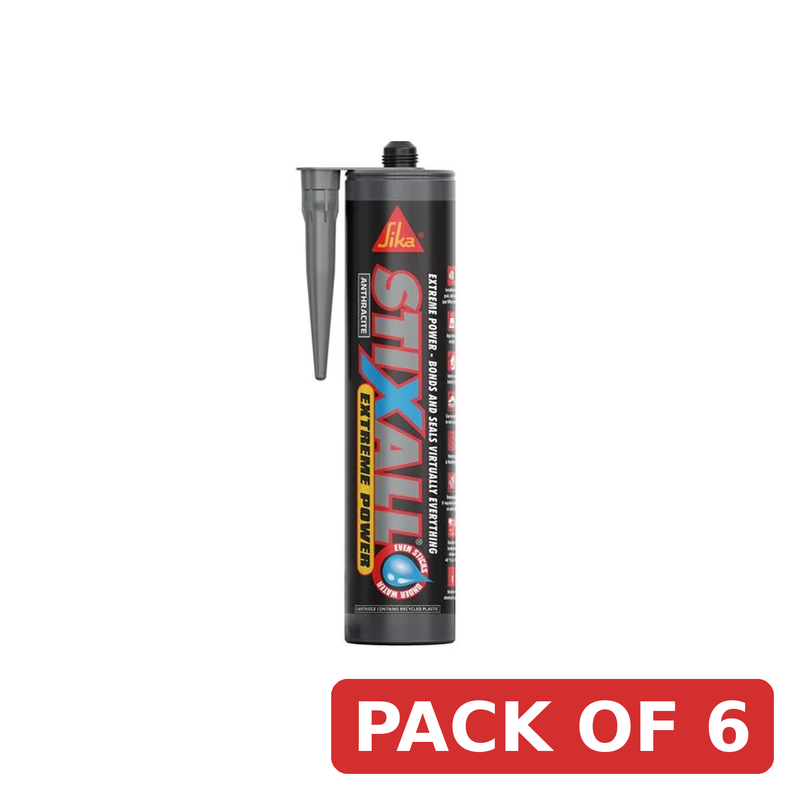 Everbuild Sika Stixall Extreme Power Cartridge Anthracite 290ml - 821183