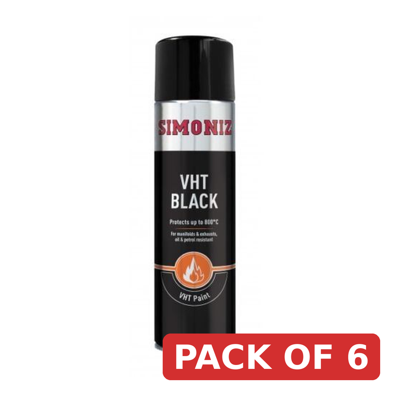 Simoniz Very High Temperature VHT Matt Black Spray Paint 500ml