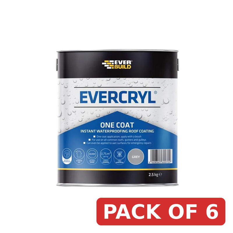 Everbuild Sika Evercryl® One Coat Grey 2.5kg - 851478