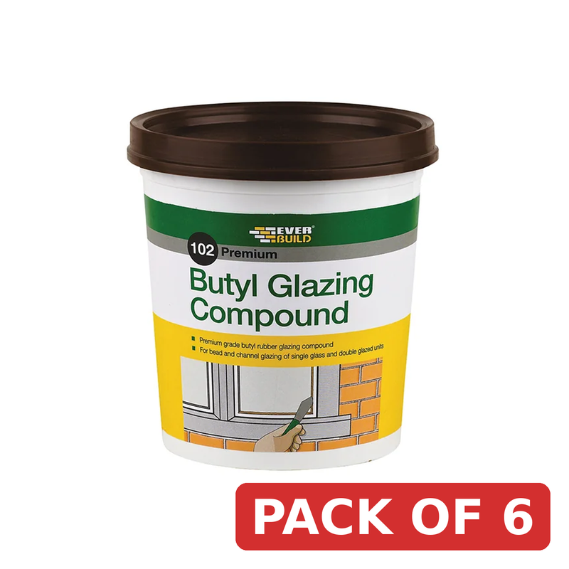 Everbuild Sika 102 Butyl Glazing Compound Brown 2kg - 489029