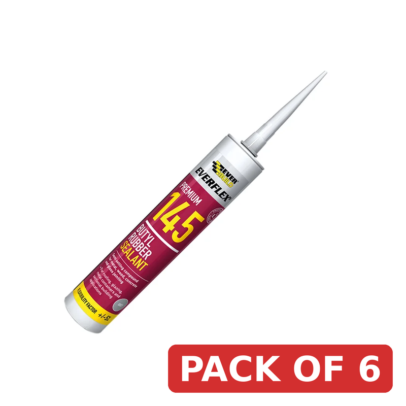 Everbuild Sika Everflex® 145 Butyl Rubber Sealant 300ml Grey - 489633