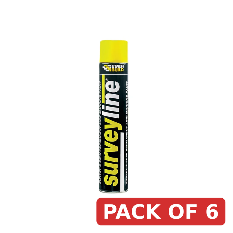 Everbuild Sika Surveyline Marker Spray Yellow 700ml - 490215