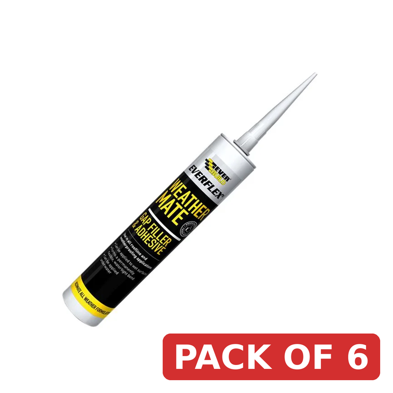 Everbuild Sika Weathermate Gap Filler & Adhesive 295ml White - 489692