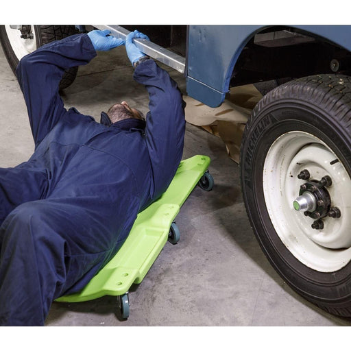 Sealey Composite Creeper with 6 Wheels Hi-Vis Green SCR80HV Sealey  - Town Parts