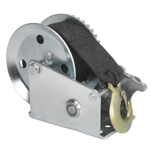 Sealey Geared Hand Winch 540kg Capacity with Webbing Strap GWW1200M Sealey  - Town Parts