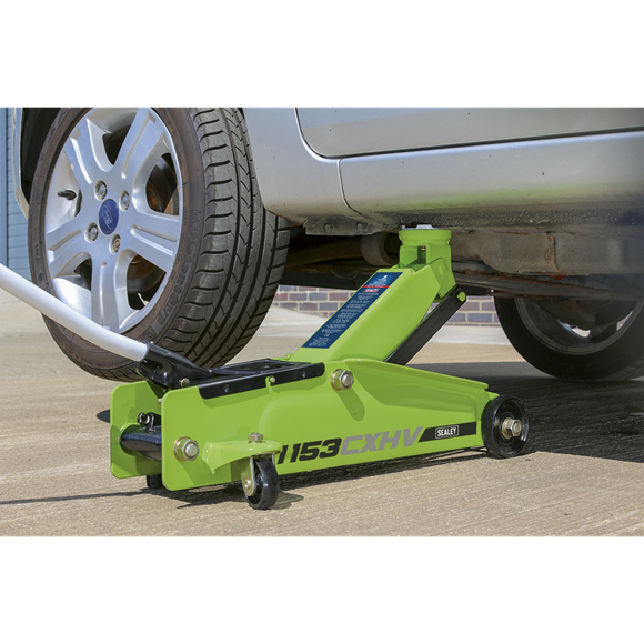 Sealey Trolley Jack 3 Tonne Long Reach Heavy-Duty Hi-Vis 1153CXHV Sealey  - Town Parts