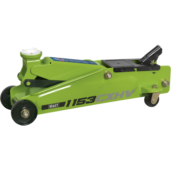 Sealey Trolley Jack 3 Tonne Long Reach Heavy-Duty Hi-Vis 1153CXHV Sealey  - Town Parts