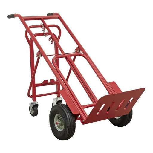 Sealey Sack Truck 3-in-1 with Pneumatic Tyres 250kg Capacity CST989 Sealey  - Town Parts